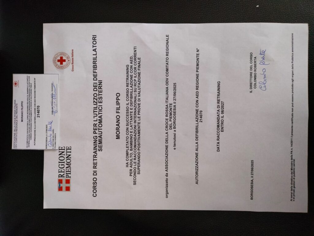 Rinnovato il tesserino DAE… ci voleva proprio!
